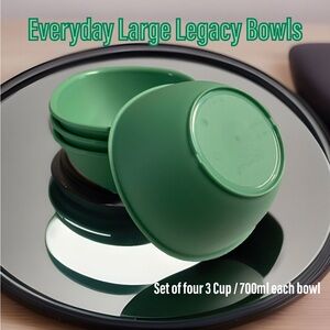 Tupperware Legacy Reheatable Large Bowl Set-Basil